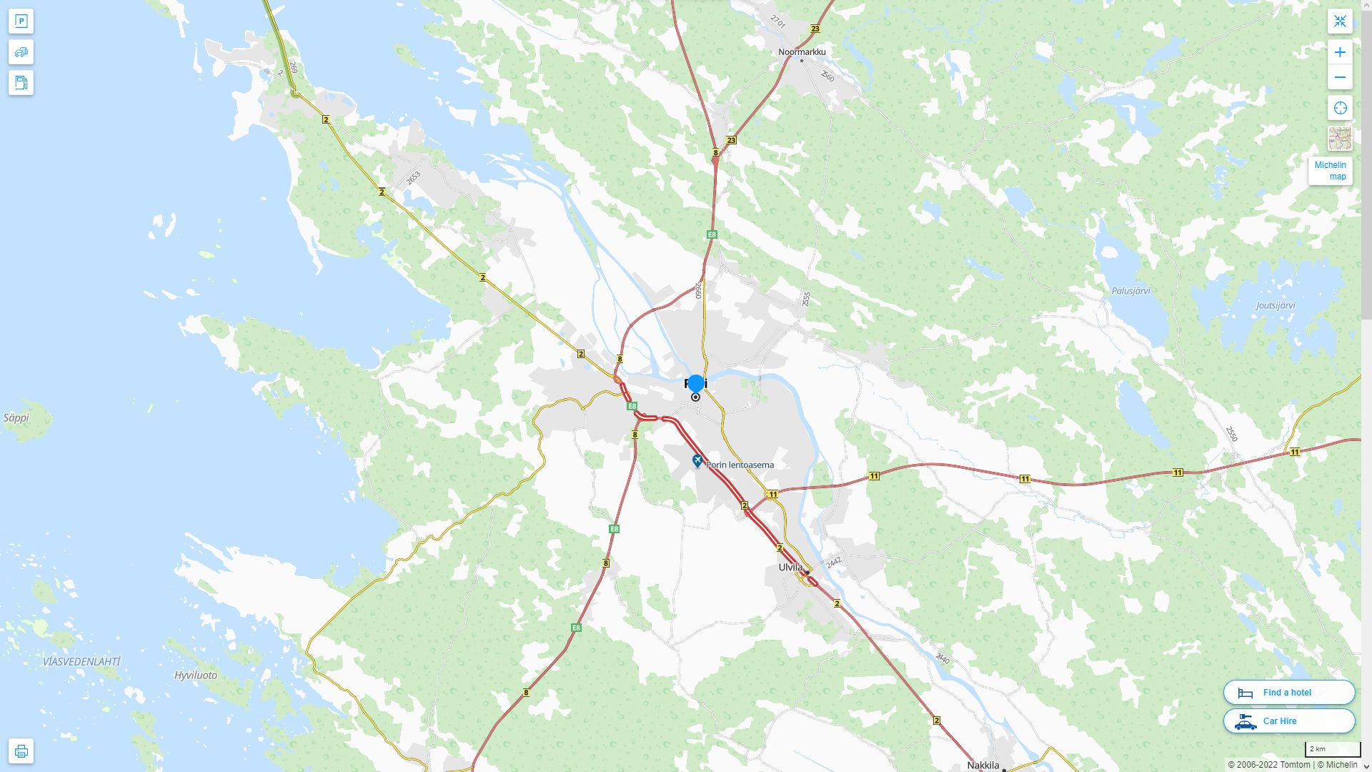 Pori Highway and Road Map